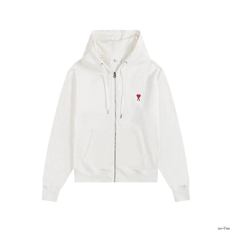 AMI Love Simple Style White Sweatshirt