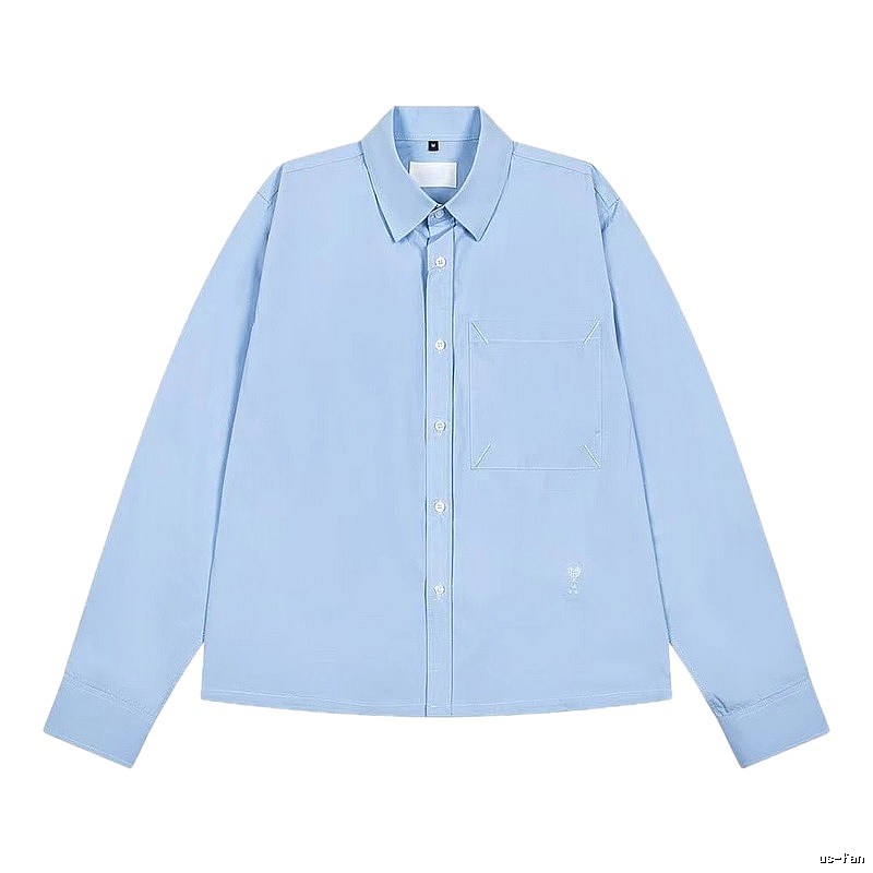 AMI minimalist style light blue shirt
