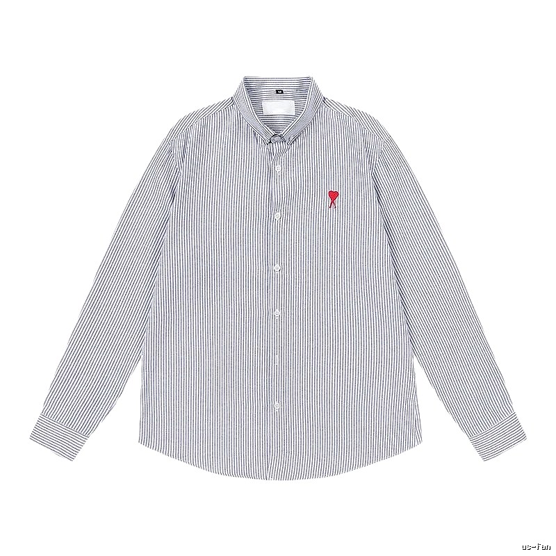 Ami striped minimalist style shirt