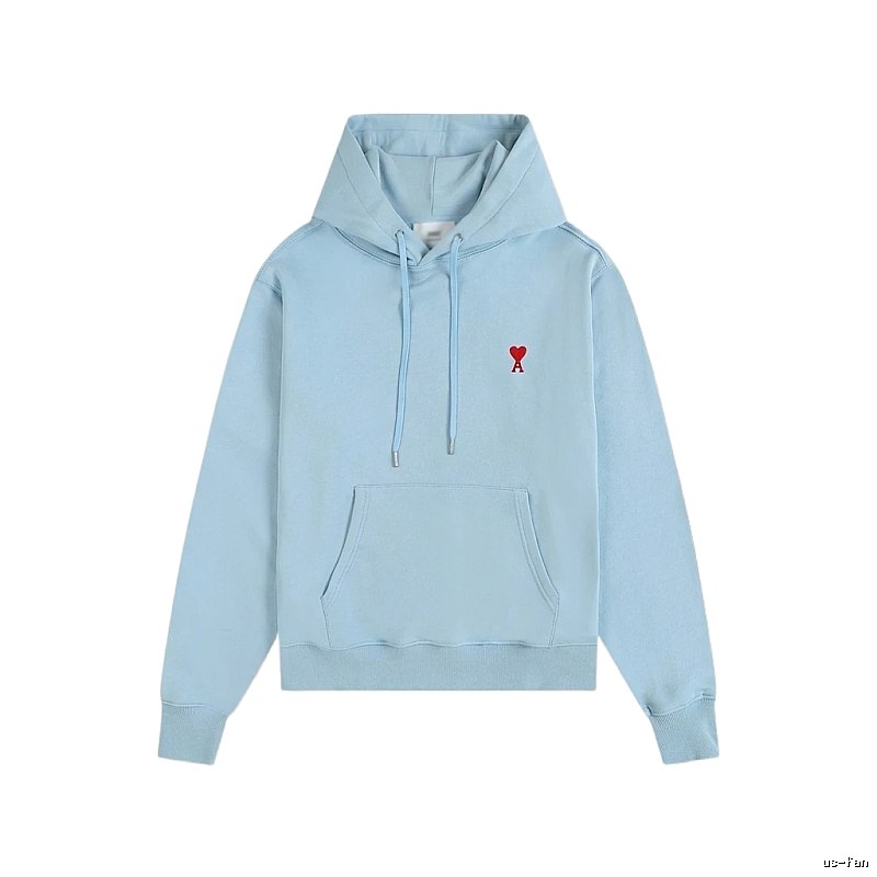 AMI's Light Blue Hoodie with a Simple and Lovely Style