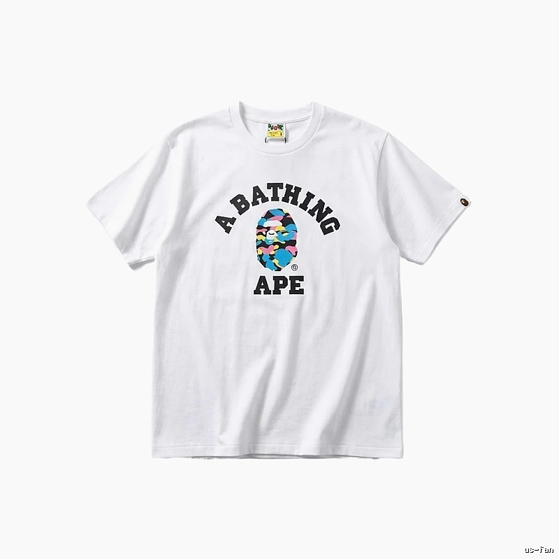 Bape Camouflage Alphabet White T-shirt