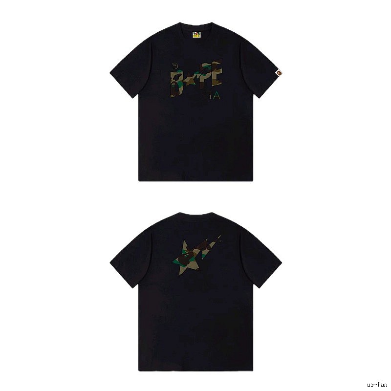 Bape camouflage style black T-shirt