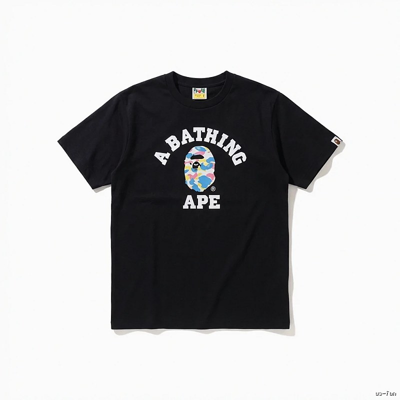 Bape camouflage style black T-shirt