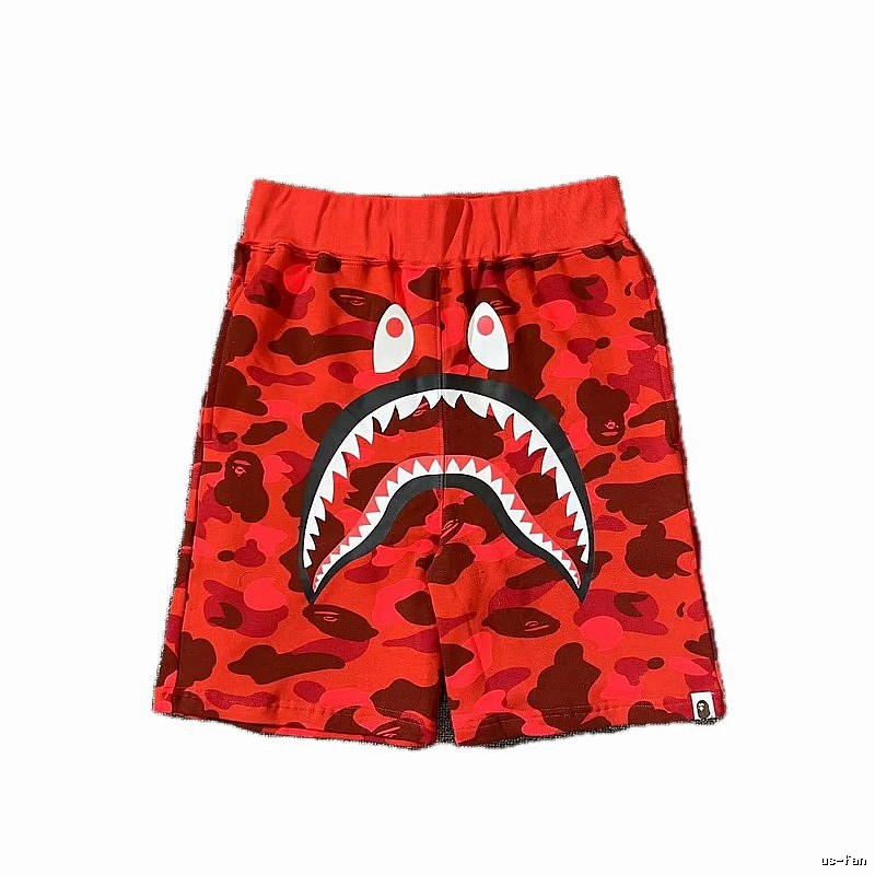 Bape Shark Camouflage Style Shorts