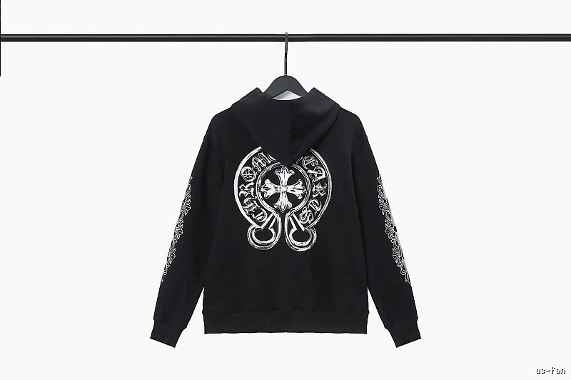 Chrome Hearts 2089-53 Black Cross Graphic Hoodie Minimal Look