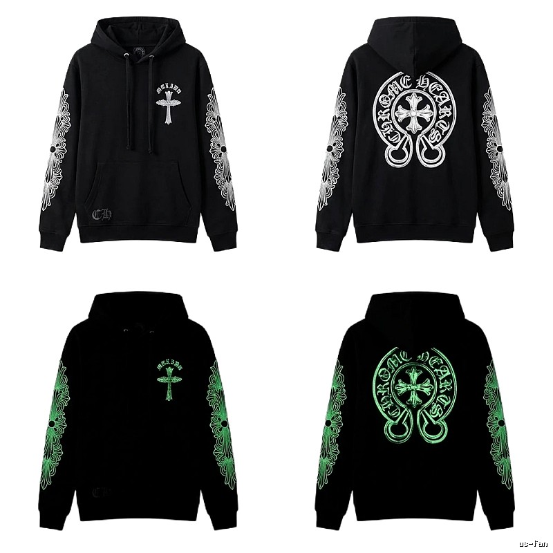 Chrome Hearts Glow-in-the-Dark Cross Streetwear Sweatshirt