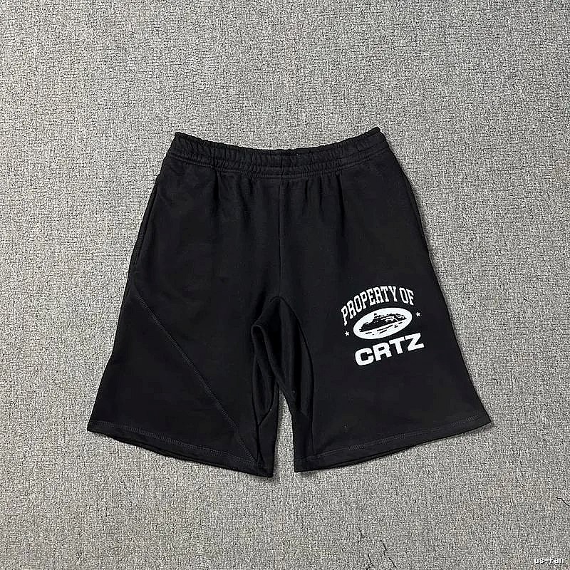 Corteiz trendy black shorts