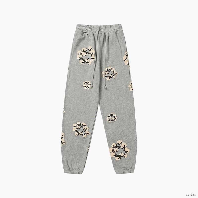 DENIM TEARS Floral Casual Grey Sweatpants