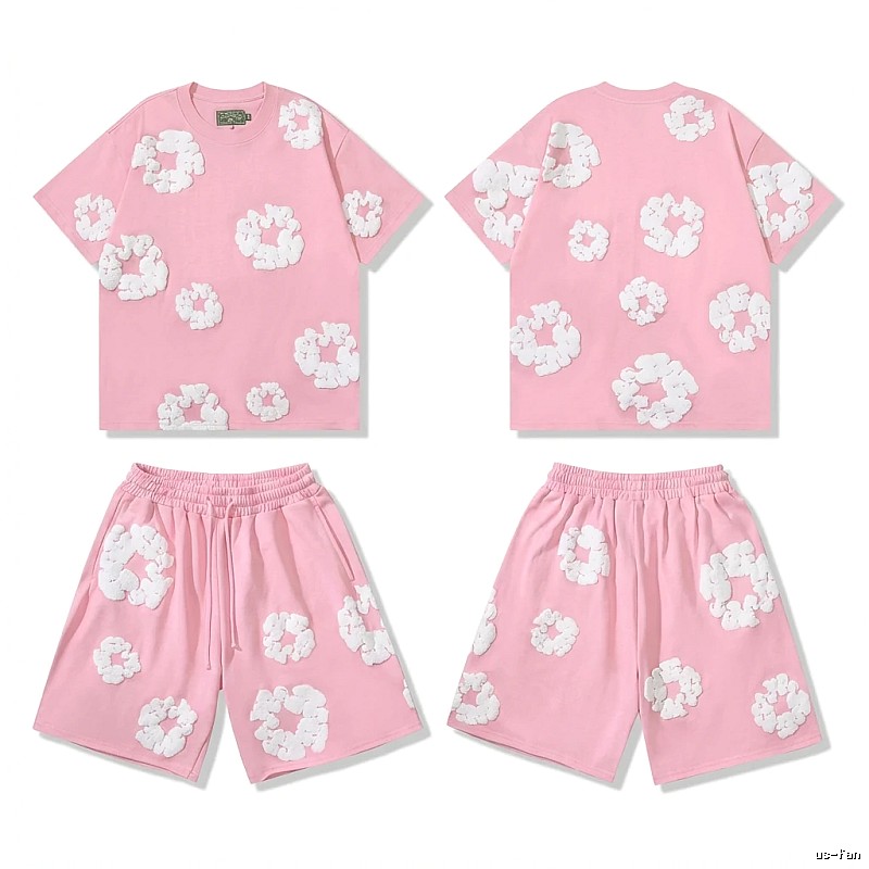 DENIM TEARS Floral Style Pink Suit