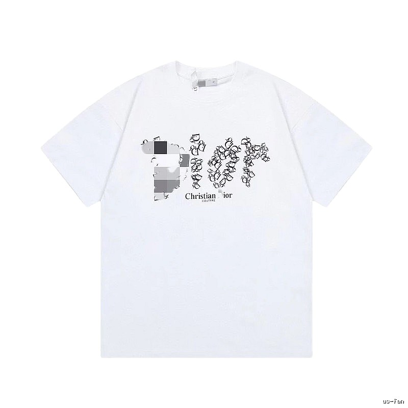 Dior Monogram All-Over Printed Trendy White T-Shirt