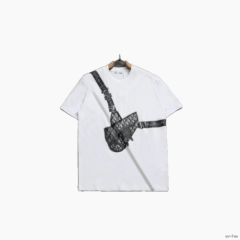 Dior Monogram Collection Light Luxury Style White T-Shirt