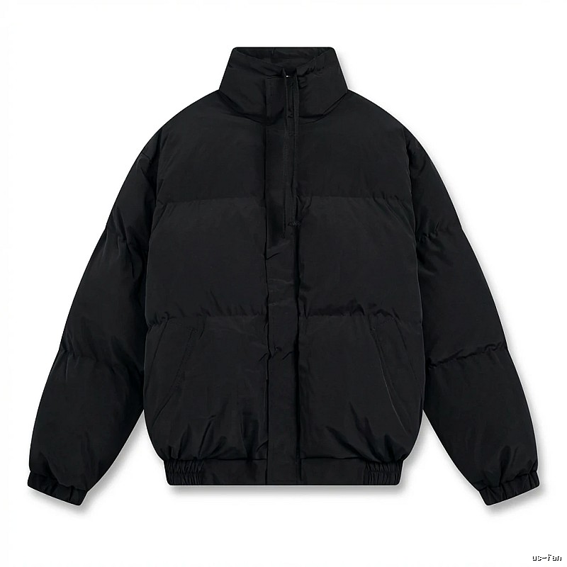 ESSENTIALS minimalist style black cotton-padded jacket
