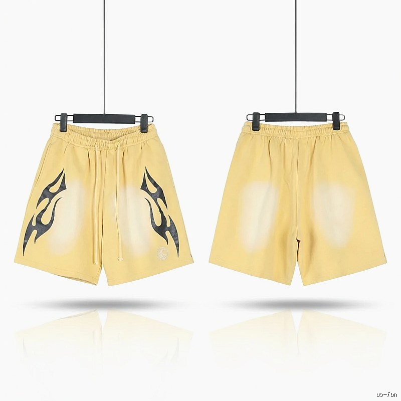 Hellstar Flame Wind Yellow Shorts