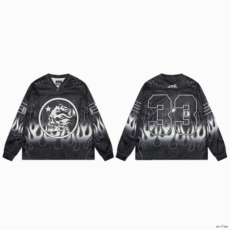 Hellstar Skull Flame High Street Black Jersey