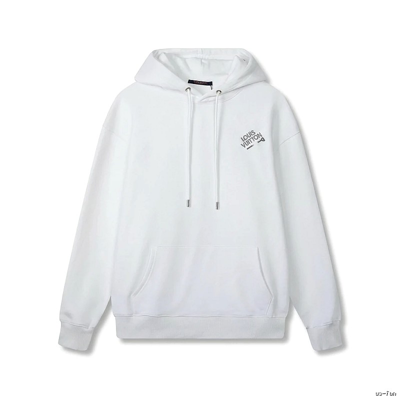 Louis Vuitton minimalist style white hoodie