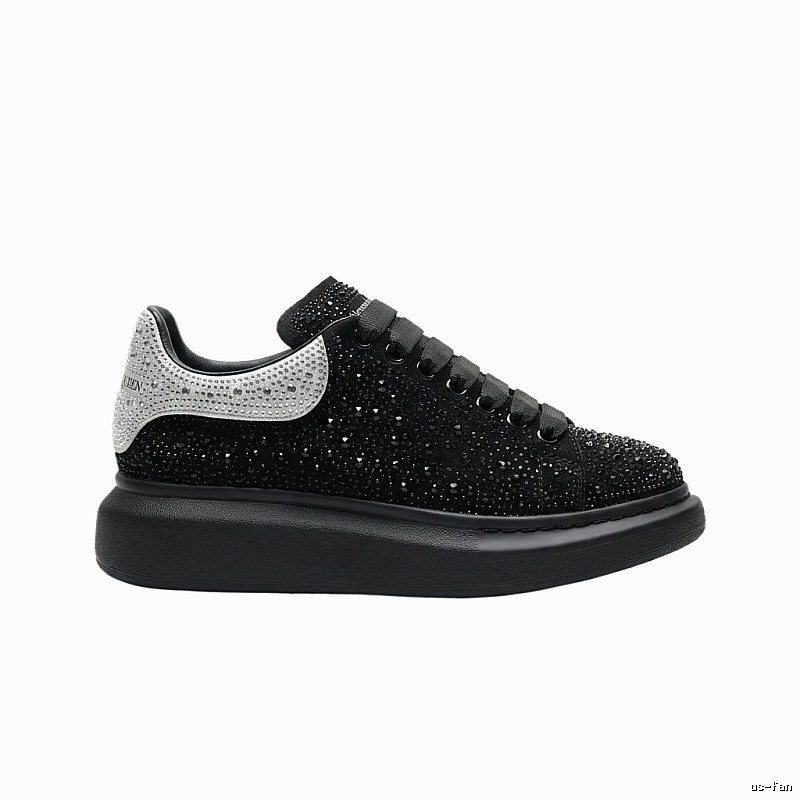 McQueen Thick-soled Trendy and Cool Black Shoes
