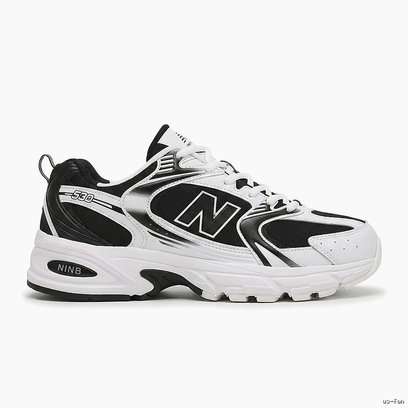 New Balance 530 retro black and white shoes