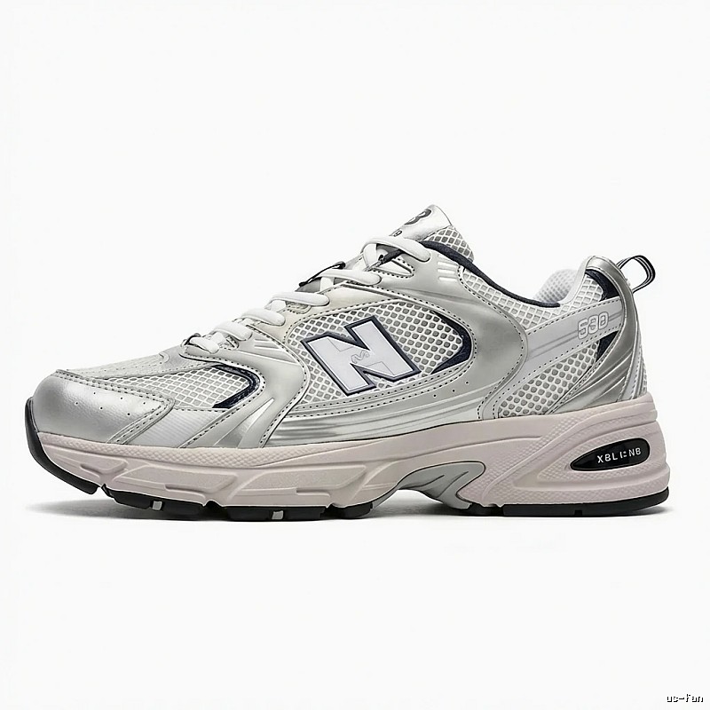 New Balance 530 Series Silver-White Retro Sports Shoes