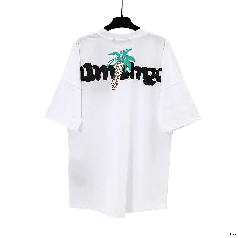 Palm Angels Classic Logo T-shirt White Palm Tree for Daily Styling