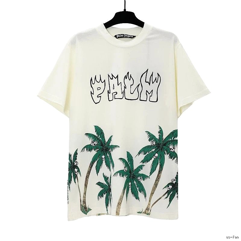 Palm Angels Gift Ready Logo T-shirt White Palm Tree with Standout Detail