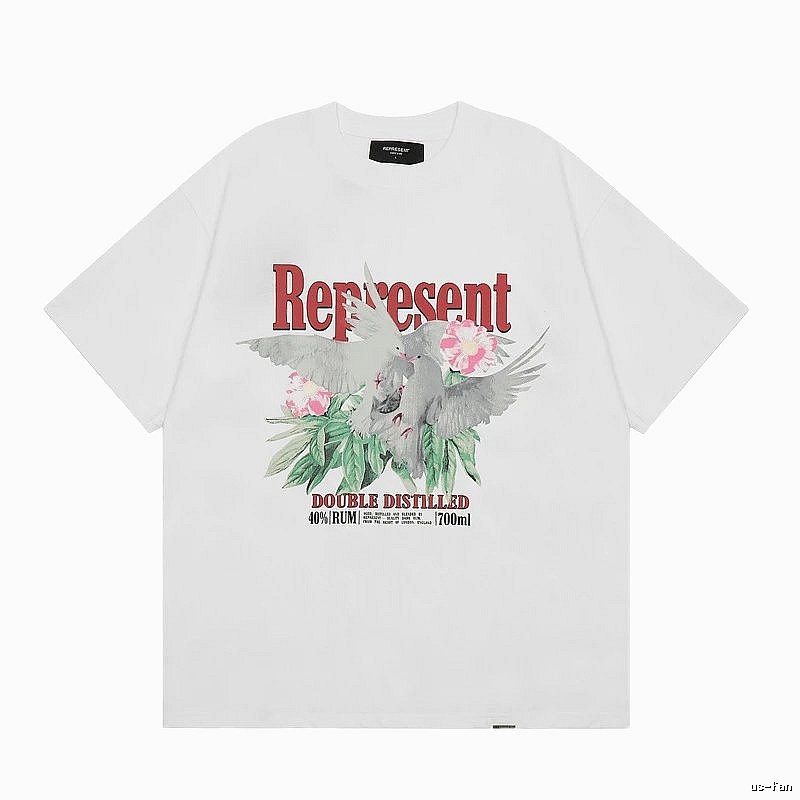 Represent Pigeon Vintage Style White T-shirt
