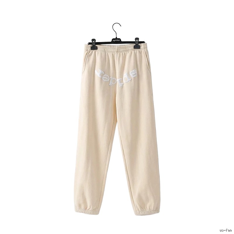 Sp5der casual style beige sweatpants