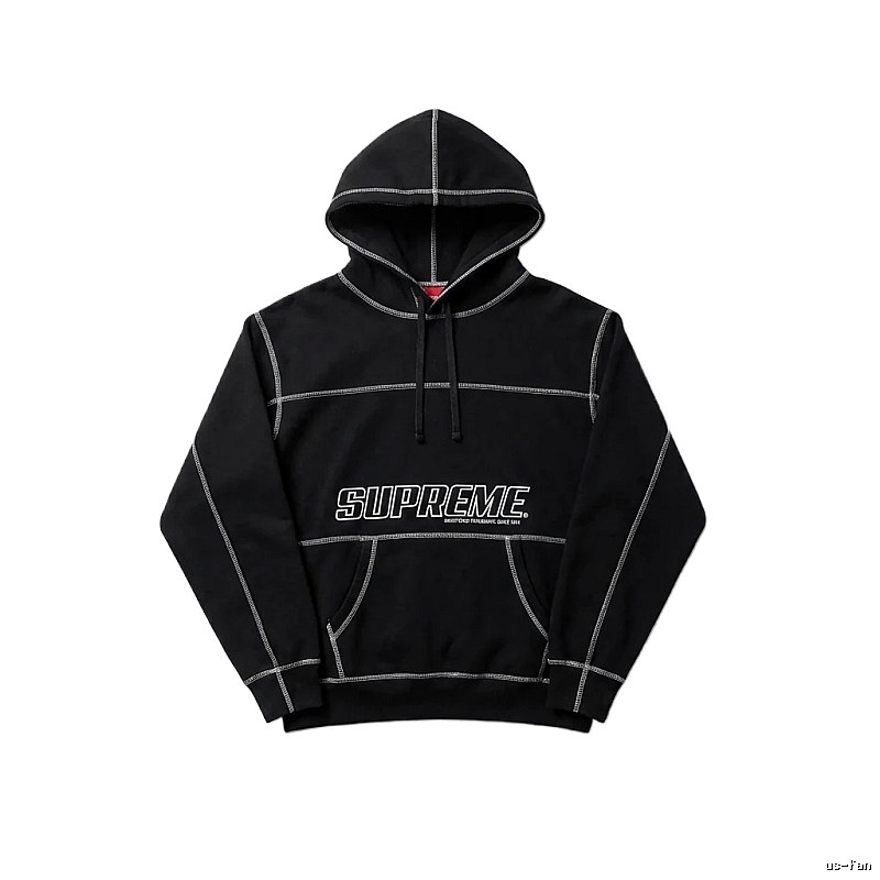Supreme basic street style black sweatshirt