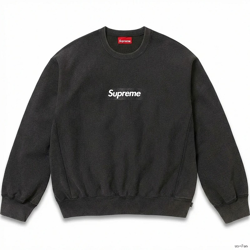Supreme classic minimalist style black sweatshirt