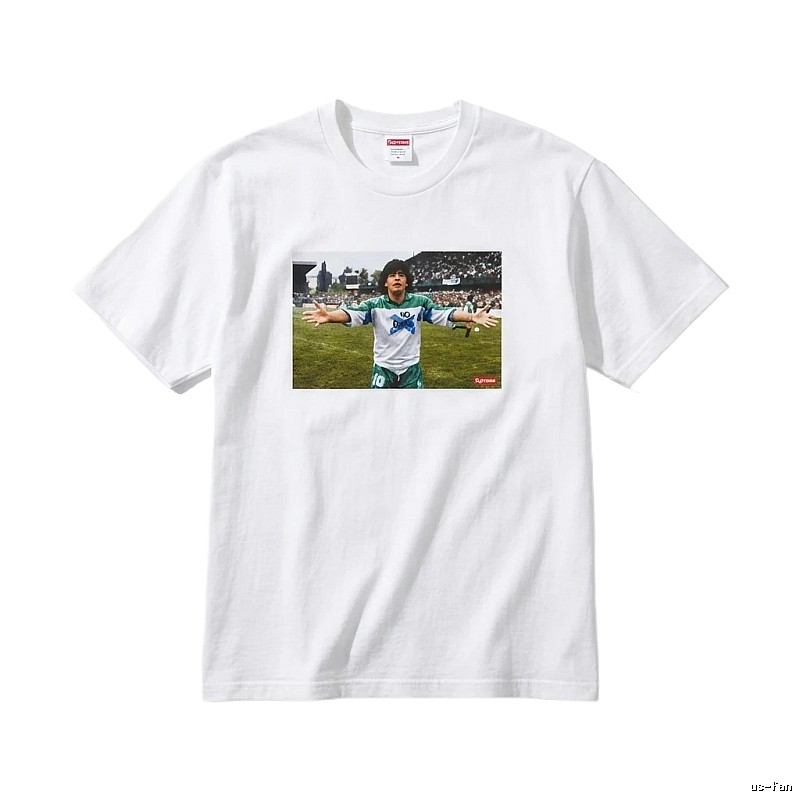 Supreme Maradona-style white T-shirt
