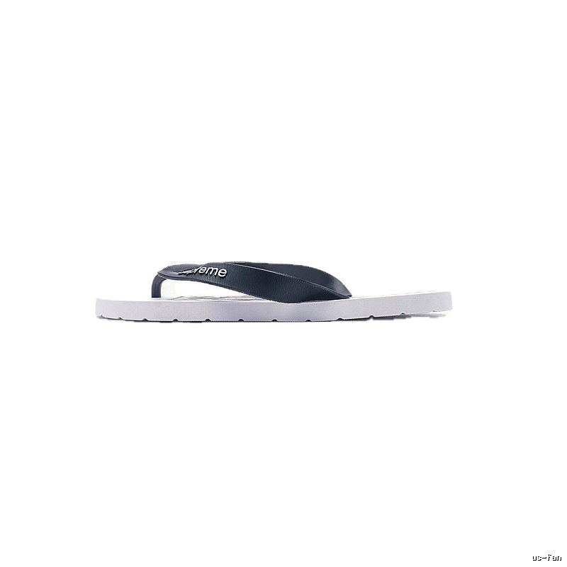 Supreme Street Fashion Black and White Flip-Flops
